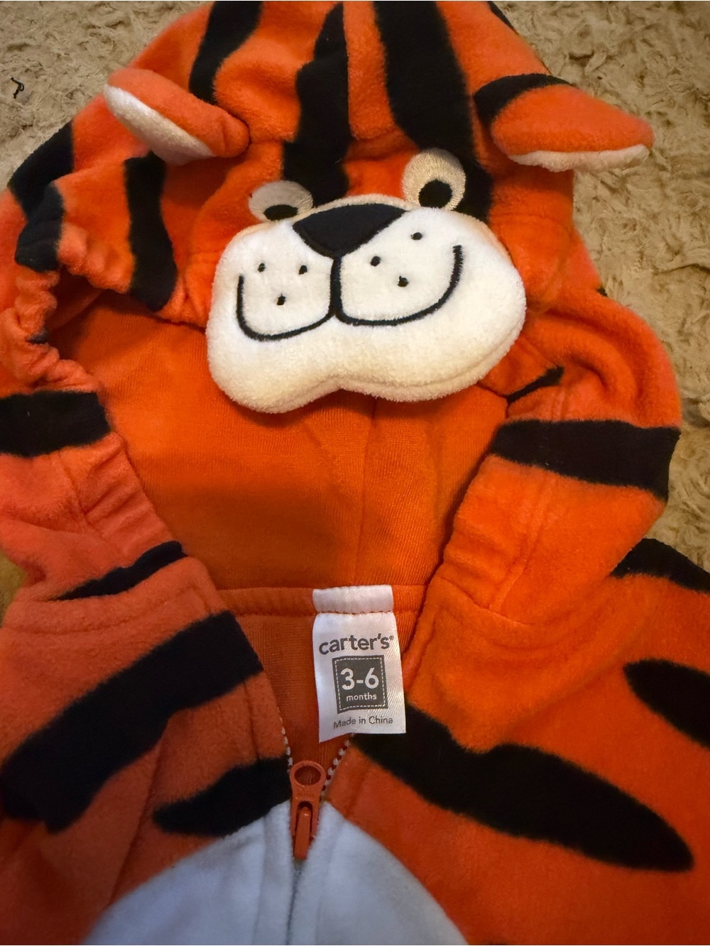 Carter's Orange & Black Tiger Hooded Costume Set - Picture 3 of 4